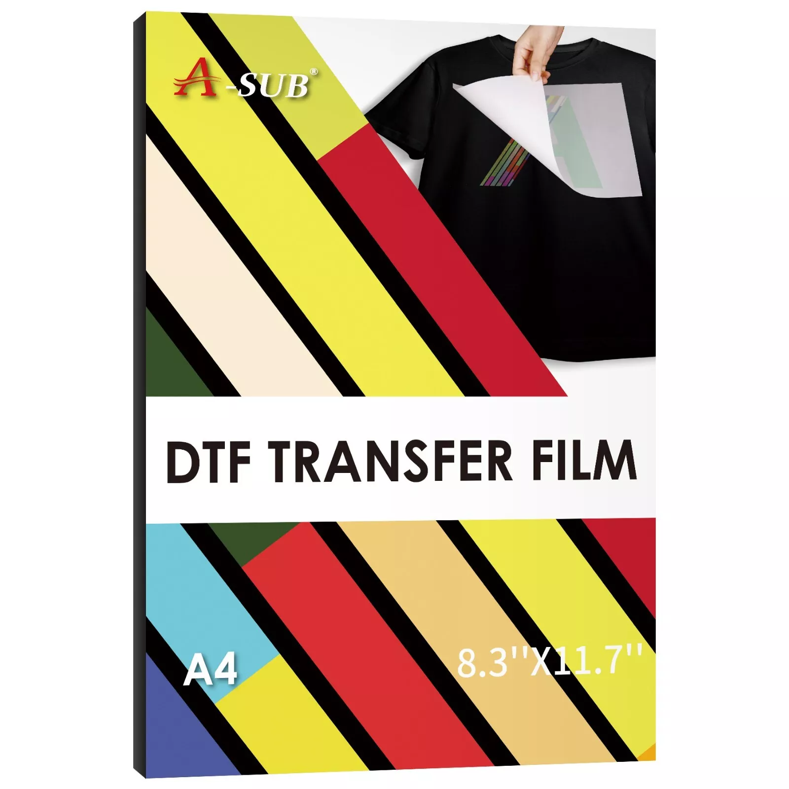 A-SUB DTF Starter Kit for Sublimation, 30 Ct DTF Transfer Film A4 + 1.1lb DTF Powder White + Sublimation Heat Transfer Tape