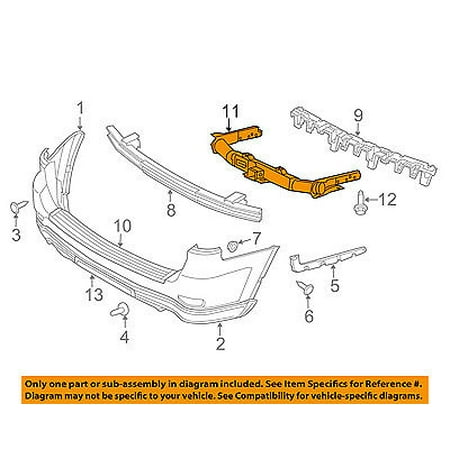 Rear Bumper Reinforcement Bar - CHRYSLER OEM Rear Bumper-Impact Reinforcement Bar Rebar 52124606AF