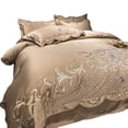thumbnail image 2 of Juego de cuatro piezas de estilo europeo, funda de edredón de seda de alta gama, ropa de cama de algodón puro, 2 of 2