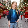 thumbnail image 7 of YUNAFFT Girls Christmas Print Casual 3/4 Sleeve Round-Neck Blouses & Shirts Cotton-Like Comfort Fit Elastic 4-14Y, 7 of 7