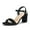 BLACK-NUBUCK, variant on Women's Chunky Heels Block Round Open Toe Ankle Strap Heel Fashion Wedding Party Comfort Dress Sandals Shoes