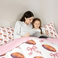 thumbnail image 5 of Feelyou Football Rugby Full Size Comforter Sets, Kawaii Princess Bow Bedding Sets, 3pcs, 5 of 8