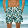 thumbnail image 2 of Odeerbi Mens Swim Trunks Hawaiian Tropical Print Bord Shorts Summer Beach Swimming Trunks Loose Beach Shorts with Pocket Swimming Pants Mint Green, 2 of 6