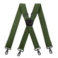 thumbnail image 2 of Lovskoo X Back Clip On Suspenders Mens 4 Point Attachment 1.4 Inch Elastic Solid Color Braces for Trousers Khakis Jeans, 2 of 2