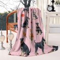 thumbnail image 4 of Schnauzer Dogs and Flowers Blanket,Comfortable Soft Flannel Throw Blanket,All Season,Warm Lightweight Blankets for Sofa Bed Couch Living Room Chair,50"x60"(130x150cm), 4 of 4