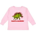 thumbnail image 3 of Inktastic Santa-saurus Christmas Dinosaur Boys or Girls Long Sleeve Toddler T-Shirt, 3 of 5