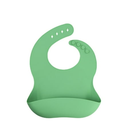 

QWZNDZGR Fashionable silicon Baby Bib Waterproof Infant Bibs Newborn Feeding Cloth Toddle Boys Girls Adjustable Different Styles of Bibs