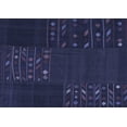 thumbnail image 1 of Ahgly Company Machine Washable Indoor Rectangle Patchwork Blue Transitional Area Rugs, 2' x 5', 1 of 4