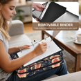 thumbnail image 5 of Haosy Accordion File Organizer Zipper Binder 500 Sheet 6-Tab Expanding File Folder Multi-Pocket 1.2 Inch 3 Ring Luxury Flower and Leaf, 5 of 7