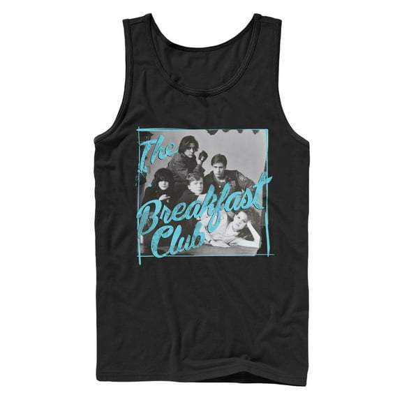 Men's The Breakfast Club Grayscale Character Pose Tank Top Black Small