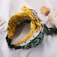 thumbnail image 7 of Unique Bargains 3pcs Bow Knotted Wide Headbands Fashion Hair Accessories for Women Yellow White Green 2.28" Width, 7 of 7