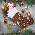 thumbnail image 6 of Coolnut Christmas Stockings, 1 Pack 17 Inches Mushroom Flowers and Berries Large Size Xmas Cable Stocking Gifts & Decorations for Family Xmas Party Holiday Gift Decor, 6 of 7