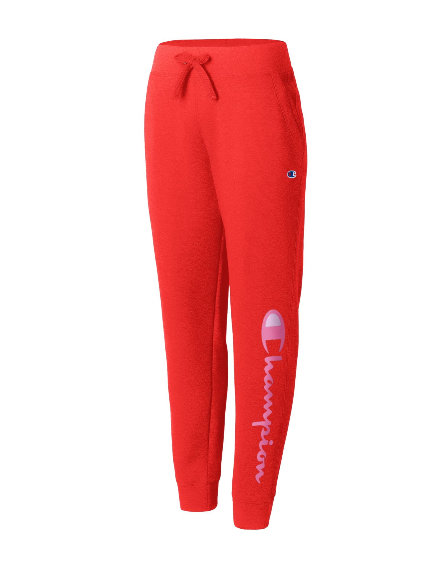 champion joggers red