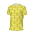thumbnail image 6 of Wukai Gold Pineapple Print Men's Short-Sleeved Mesh T-Shirt,Quick-Dry Short Sleeve Workout T-Shirt-X-Large, 6 of 8