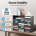 thumbnail image 5 of Mail Sorter Organizer, 27 Slots Vertical Literature Organizer, Desktop File Sorter with Thickened PVC Board, Classroom Mailbox Organizer, Paper Organizer for Homes, Schools, Offices(Black), 5 of 18
