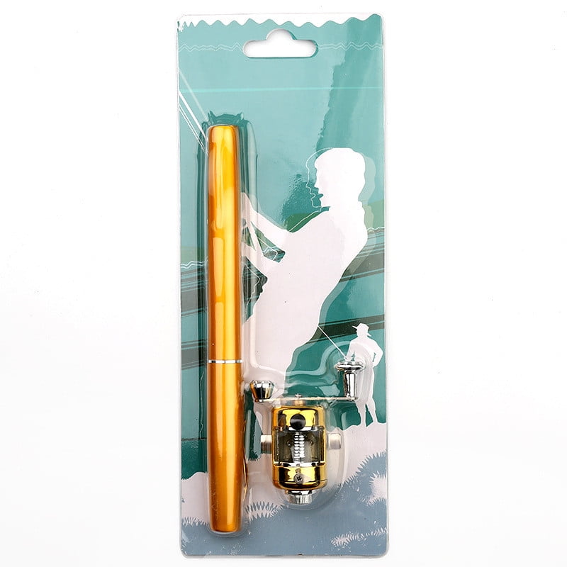 Clearance!SDJMa Pen Fishing Rod Reel Combo Set, Mini Pocket Collapsible Fishing Pole Kit