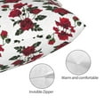 thumbnail image 3 of Honeii Rose Flowers Print Pillow Cases,Plush Throw Pillow Covers,Decorative Pillowcase for Sofa, Couch, Living Room-20"x30", 3 of 6