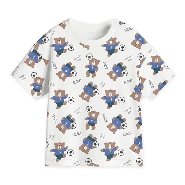 Playera Casual George para Bebes Manga Corta Blanco Talla 3