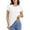 White, variant on QQAMB T-Shirts for Women Summer Lightweight Crewneck Solid Color Short Sleeve Tee Tops Ladies Basic T-Shirts Khaki L