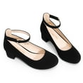 thumbnail image 6 of BURUDANI Girls' Chunky High Heel Ankle Strap Dress Pumps for Party, Wedding, and Princess Outfits – Little & Big Kids, 6 of 6