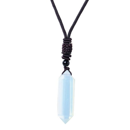 

HizoeChu Hexagonal Healing Crystal Pendant | Opal Crystal Necklaces for Women DIY Crafts | Necklaces for Women Pen
