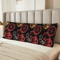 thumbnail image 4 of KLL Ultra Soft Microfiber Body Pillow Cover/Pillowcases 20"x54" with Hidden Zipper Closure-Compass And Mountains In Bicycle Wheels1, 4 of 5