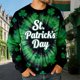 thumbnail image 2 of Camiseta de Cuello de Tripulación de Manga Larga de los Hombres de San Patricio Día de Impresión, sin Capucha, 2 of 8