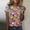 Blue, variant on Graphic Tees for Women T-Shirt Top with Crew Neck and Letter Print Short Sleeve O-Neck Tee for Women Blue XL