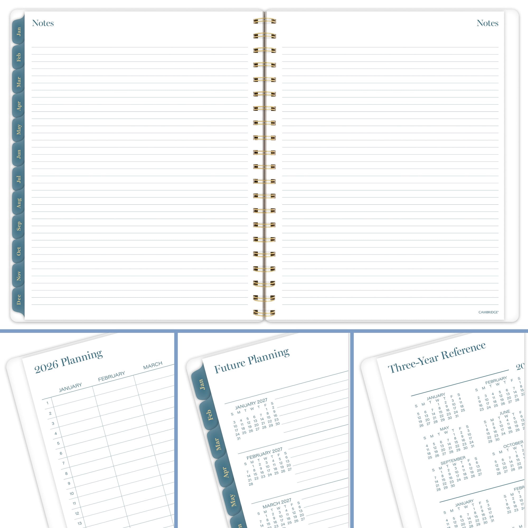 Cambridge Midnight Garden 2026 Weekly Monthly Planner Large 8 12 x 11 - Planners