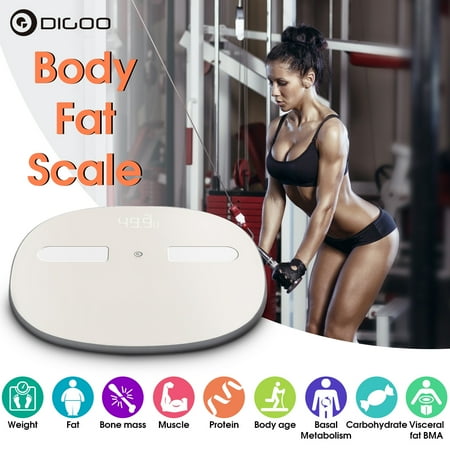 Digoo Body Fat Weight Bathroom Scale LED Digital Smart bluetooth Phone APP Auto-sync Health & Personal Care Health Gym (Best Personal Health Record App)