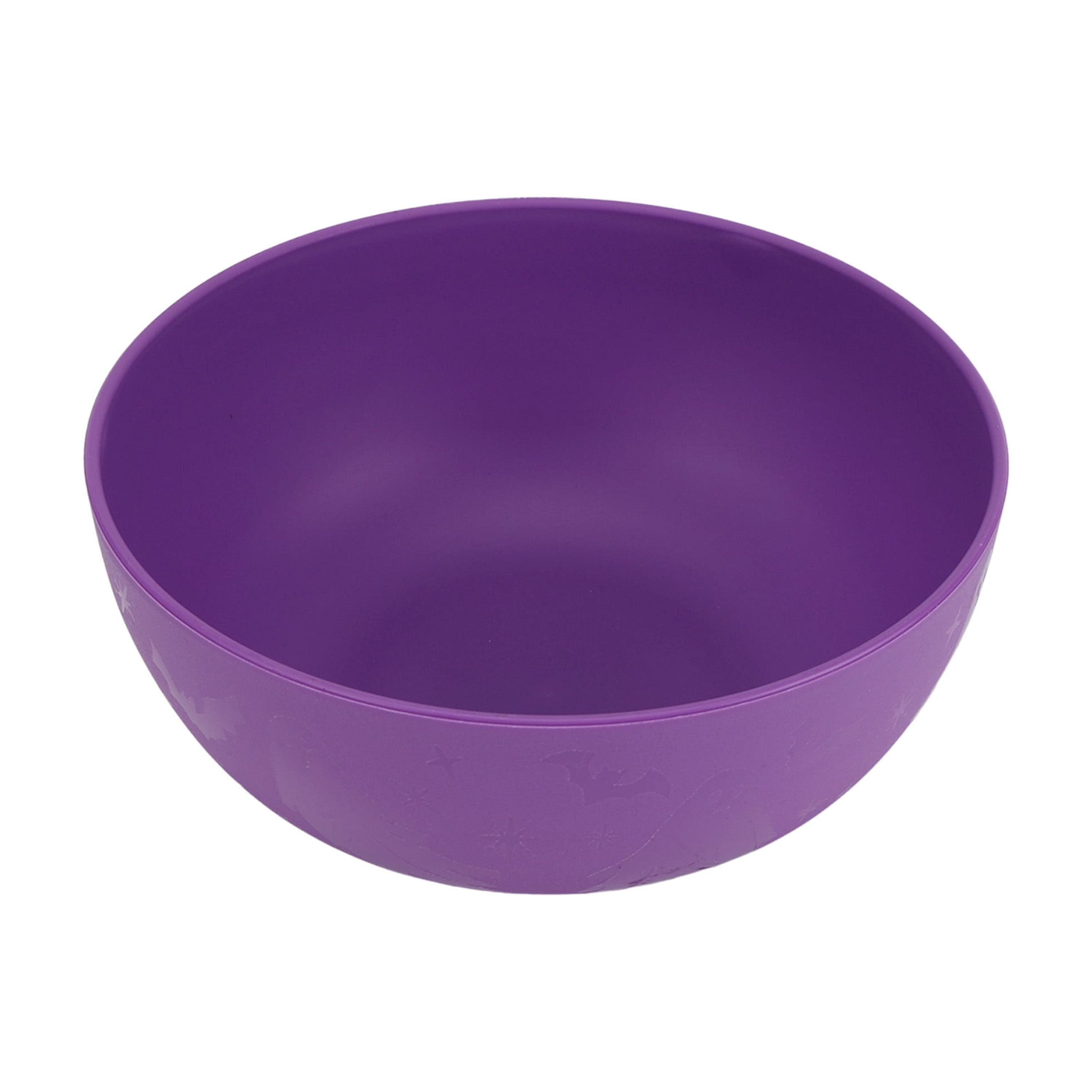 Mainstays 38 Ounce Round Plastic Etched Ghost Bowl, Purple