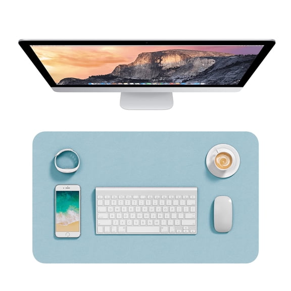 Desk Pad, 30" x 14" PU Leather Desk Mat, XL Extended Mouse Pad, Waterproof Desktop Blotter Protector, Non-Slip Ultra Thin Large Laptop Keyboard Writing Mat for Office Home, Pink