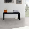 thumbnail image 2 of Boraam Shaker Backless Dining Bench - Black Rubberwood Frame, 2 of 6
