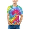 thumbnail image 2 of Landzoo Men'S Tie Dye Print 3d Short Sleeve T Shirt Summer Casual Short Sleeve T Shirt Cozy Handsome Men's Tops, 2 of 3