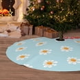 thumbnail image 6 of Yiaed Daisies Flowers Print Christmas Tree Skirt , Tree SkirtsTree Mat for Christmas Winter Holiday Indoor Decorations-48", 6 of 7