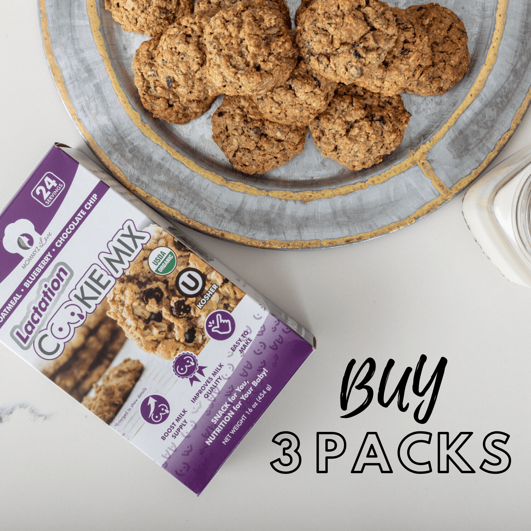 Lactation Cookie Mix USDA Organic & KOSHER Certified for Breastmilk