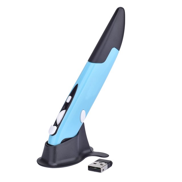 Souris Stylet Optique Sans Fil USB 2,4 GHz avec Stylet Réglable 800/1200/1600 DPI pour Navigation Web et Écriture Manuscrite, Stylet pour PC, Ordinateur Portable, Téléphone Mobile, Présentation de Conférence