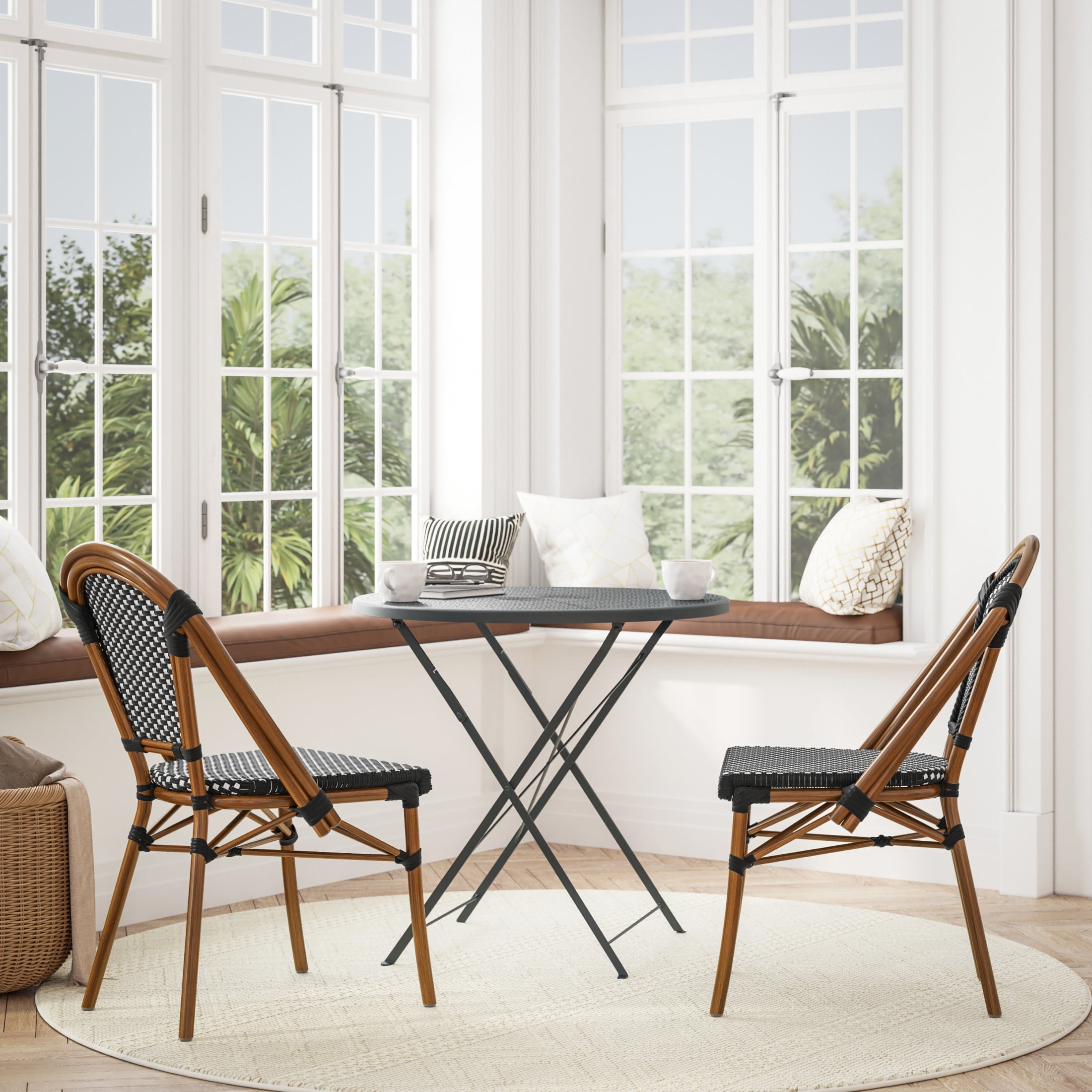Flash Furniture 2-Pack Bordeaux Bistro Stackable Chairs