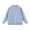 thumbnail image 5 of Womens Oversized Sweaters Ribbed Knit Details Soft Knit Pullover Long Sleeve Tops Casual Fall Crewneck Sweatshirts (4XL, Light Blue), 5 of 6
