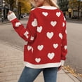 thumbnail image 6 of Womens Sweater Heart Print Long Sleeve V Neck Button Down Knitted Cardigan With Pocket Trendy Clothes 2025, 6 of 6