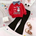 thumbnail image 2 of Kogui Girls Winter Clothes Girls 2 Piece Outfits Long Sleeve and Leggings Clothing Set Outfits for Girls 5T 6T (R,5-6 Years), 2 of 3