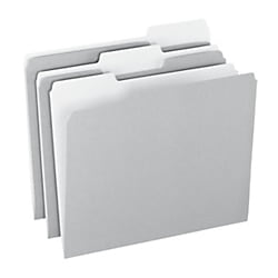 - Office Depot Top Tab Color File Folders, 1/3 Cut, Letter Size, Gray, Box Of 100, OD152 1/3 GRA