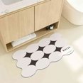 thumbnail image 1 of living room   household door mat, outdoor carpet Grey My Lux Decor Round, 1 of 3