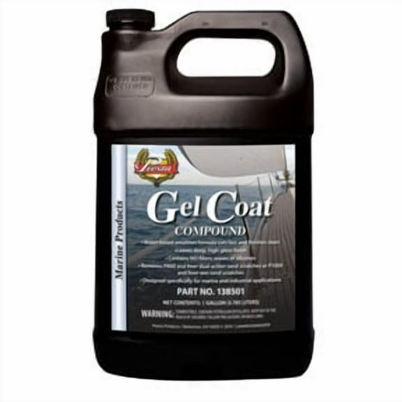 Presta 138501 Gel Coat Compound for Removing P1000 Grit, Finer Sand Scratches and Oxidation - 1 Gallon