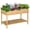 Natural Wood, variant on 43x18x30 inch Wooden Raised Garden Bed with 8 Pockets and Shelf, Elevated Planter Box for Herbs Vegetables and Flowers, Natural