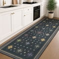 thumbnail image 3 of TURCURNO Black 3x8 Runner Rug, Vintage Boho Washable Kitchen Runner Rug Distressed Rug Indoor Retro Carpet for Hallway Entryway Bedroom, Low Pile Non Slip Indoor Rug, 3 of 11