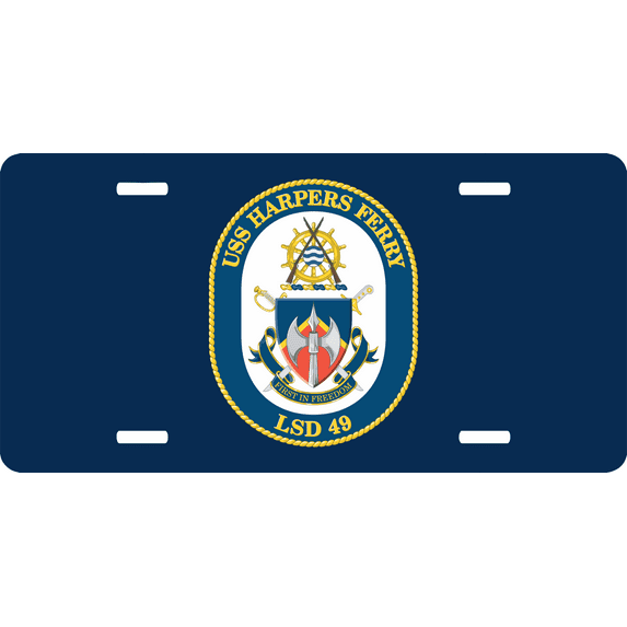 Navy USS Harpers Ferry LSD-49 License Plate