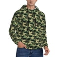 thumbnail image 2 of Fotbe Men's Hoodie with Camouflage Dinosaur Pattern - Kangaroo Pocket Pullover Hooded Sweatshirt, Perfect for Daily Wear, Travel, and Home-4X-Large, 2 of 7