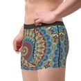 thumbnail image 4 of Balery Round Mandala Men's Boxer Briefs, Soft and Breathable Cotton Underwear with nylon Waistband-Medium, 4 of 9