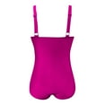 thumbnail image 5 of Bjutir Swim Suits For Women 2024 One Piece 1 Piece Bathing Suit Retro Ruched Push Up Vintage Padded Swimwear Summer Ruched Plus Size Swimsuits Hot Pink S, 5 of 5